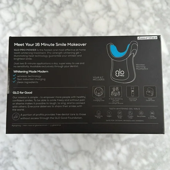 GLO Science PRO POWER Teeth Whitening Kit – NWT | Sealed | Retails $350 - Picture 5 of 5